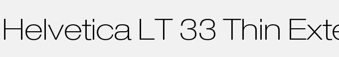 Helvetica LT 33 Thin Extended